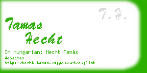 tamas hecht business card